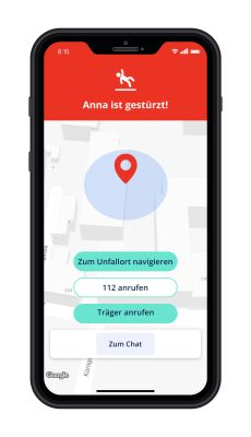 Smartphone - Meldung Sturz