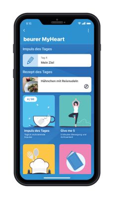 "beurer HealthManager Pro" App-Screen - Übersicht