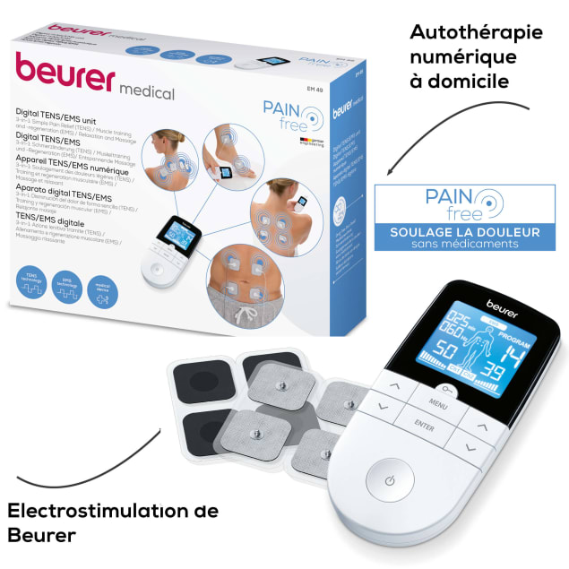 EM 49 de Beurer – Electrostimulateur 3 en 1 : TENS/EMS/Massage  Image du produit