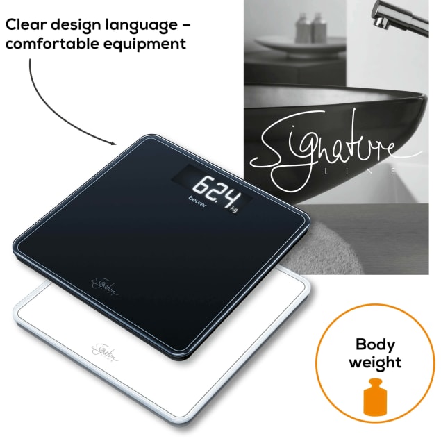 Pèse-personne en verre GS 400 SignatureLine – Noir Image du produit