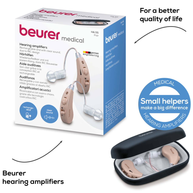 Para aparatów słuchowych HA 55 firmy Beurer Prezentacja produktu